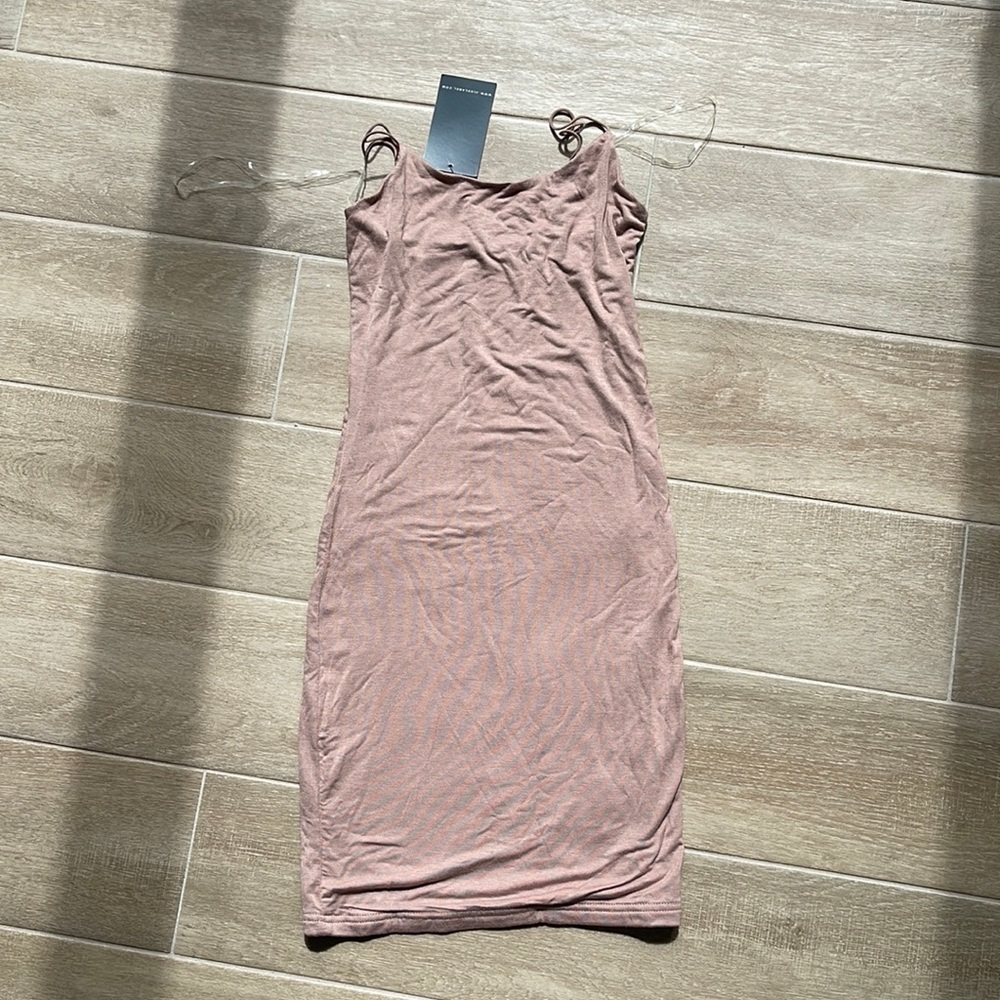 JLUXLABEL tan/brown mini dress! NWT! Size small!